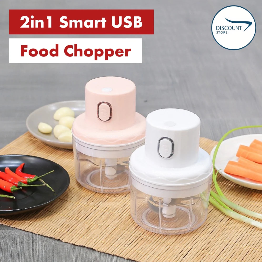 250ML Wireless Electric Vegetable Chili Meat Grinder Food Chopper